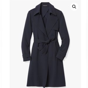 NWT Theory Oaklane B Black Maxyne Crepe Trench